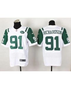 Jets #91 Sheldon Richardson White Men's Stitched NFL Elite Jersey