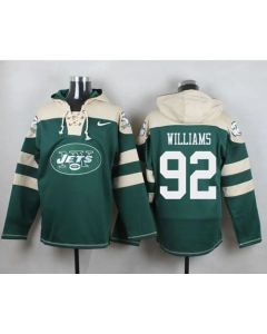 Jets #92 Leonard Williams Green Player Pullover NFL Hoodie
