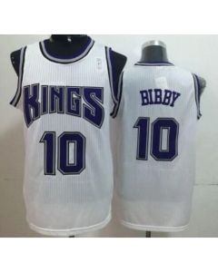 Kings #10 Mike Bibby White Throwback Stitched NBA Jersey