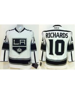 Kings #10 Mike Richards White Road Stitched Youth NHL Jersey
