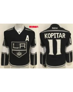 Kings #11 Anze Kopitar Black Women's Home Stitched NHL Jersey