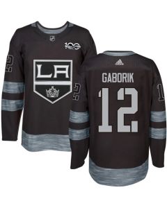 Kings #12 Marian Gaborik Black 1917-2017 100th Anniversary Stitched NHL Jersey