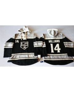 Kings #14 Justin Williams Black Sawyer Hooded Sweatshirt Stitched NHL Jersey