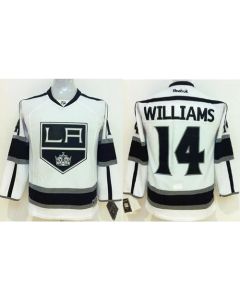Kings #14 Justin Williams White Road Stitched Youth NHL Jersey