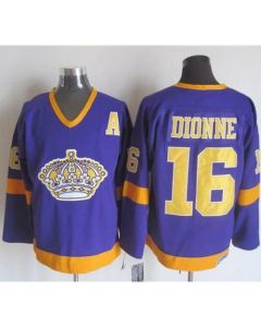 Kings #16 Marcel Dionne Purple/Yellow CCM Throwback Stitched NHL Jersey