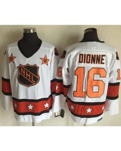 Kings #16 Marcel Dionne White/Orange All Star CCM Throwback Stitched NHL Jersey