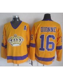 Kings #16 Marcel Dionne Yellow CCM Throwback Stitched NHL Jersey