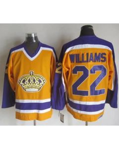 Kings #22 Tiger Williams Yellow/Purple CCM Throwback Stitched NHL Jersey