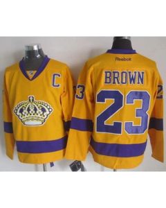 Kings #23 Dustin Brown Gold Alternate Stitched NHL Jersey