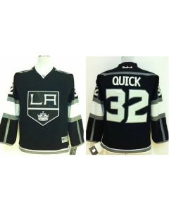 Kings #32 Jonathan Quick Black Home Stitched Youth NHL Jersey