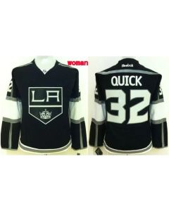Kings #32 Jonathan Quick Black Home Women's Stitched NHL Jersey