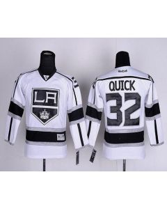 Kings #32 Jonathan Quick White Road Stitched Youth NHL Jersey