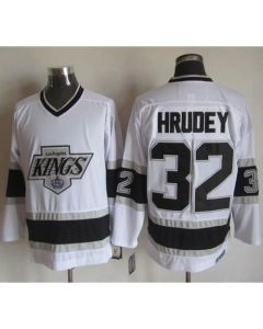 Kings #32 Kelly Hrudey White CCM Throwback Stitched NHL Jersey
