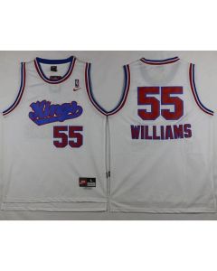 Kings #55 Jason Williams White New Throwback Stitched NBA Jersey