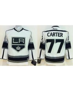Kings #77 Jeff Carter White Road Stitched Youth NHL Jersey