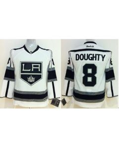 Kings #8 Drew Doughty White Road Stitched Youth NHL Jersey