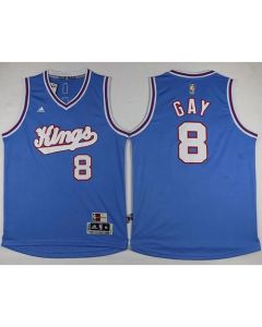 Kings #8 Rudy Gay New Light Blue Stitched NBA Jersey