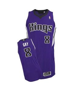 Kings #8 Rudy Gay Purple Revolution 30 Stitched NBA Jersey