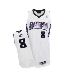 Kings #8 Rudy Gay White Revolution 30 Stitched NBA Jersey