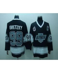Kings #99 Wayne Gretzky Black CCM Throwback Stitched Youth NHL Jersey