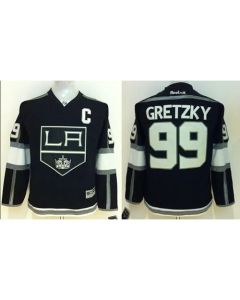 Kings #99 Wayne Gretzky Black Home Stitched Youth NHL Jersey