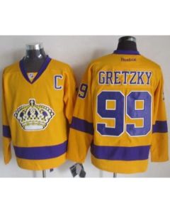 Kings #99 Wayne Gretzky Gold Alternate Stitched NHL Jersey