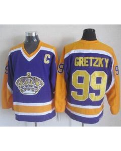 Kings #99 Wayne Gretzky Purple CCM Throwback Stitched NHL Jersey