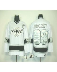 Kings #99 Wayne Gretzky White CCM Throwback Stitched NHL Jersey