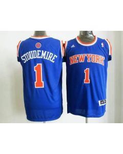 Knicks #1 Amare Stoudemire Blue Road New 2012-13 Season Stitched NBA Jersey