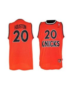 Knicks #20 Allan Houston Orange Throwback Stitched NBA Jersey