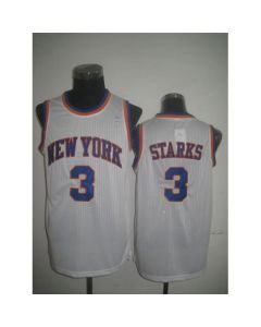 Knicks #3 John Starks White Throwback Stitched NBA Jersey