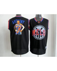 Knicks #7 Carmelo Anthony Black Notorious Stitched NBA Jersey