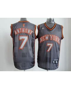 Knicks #7 Carmelo Anthony Black Rhythm Fashion Stitched NBA Jersey