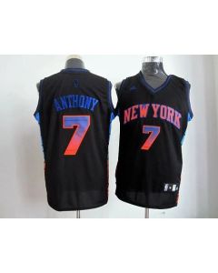 Knicks #7 Carmelo Anthony Black Stitched NBA Vibe Jersey