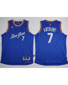 Knicks #7 Carmelo Anthony Blue 2015-2016 Christmas Day Stitched Youth NBA Jersey