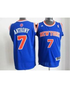 Knicks #7 Carmelo Anthony Blue Road New 2012-13 Season Stitched NBA Jersey