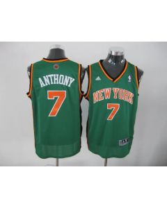 Knicks #7 Carmelo Anthony Green Stitched NBA Jersey (Green)