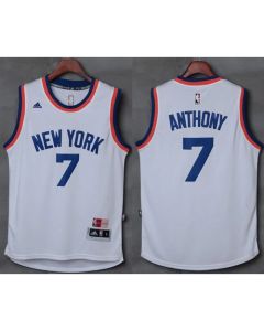 Knicks #7 Carmelo Anthony New White Stitched NBA Jersey