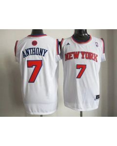Knicks #7 Carmelo Anthony White Home New 2012-13 Season Stitched NBA Jersey