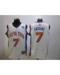 Knicks #7 Carmelo Anthony White Latin Nights Stitched NBA Jersey
