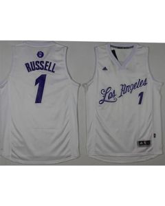 Lakers #1 D'Angelo Russell White 2016-2017 Christmas Day Stitched NBA Jersey