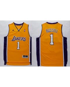 Lakers #1 D'Angelo Russell Yellow Stitched NBA Jersey