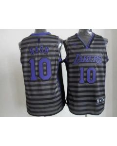 Lakers #10 Steve Nash Black/Grey Groove Stitched NBA Jersey