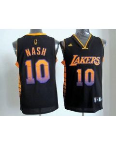 Lakers #10 Steve Nash Black Stitched NBA Vibe Jersey