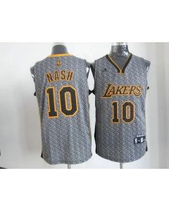 Lakers #10 Steve Nash Grey Static Fashion Stitched NBA Jersey