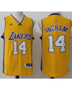 Lakers #14 Brandon Ingram Gold Stitched NBA Jersey