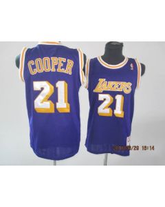 Lakers #21 Michael Cooper Stitched Purple Throwback NBA Jersey