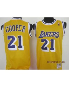 Lakers #21 Michael Cooper Stitched Yellow Throwback NBA Jersey