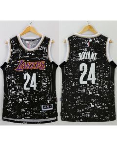 Lakers #24 Kobe Bryant Black City Light Stitched NBA Jersey