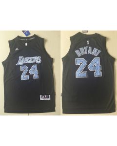Lakers #24 Kobe Bryant Black Diamond Fashion Stitched NBA Jersey